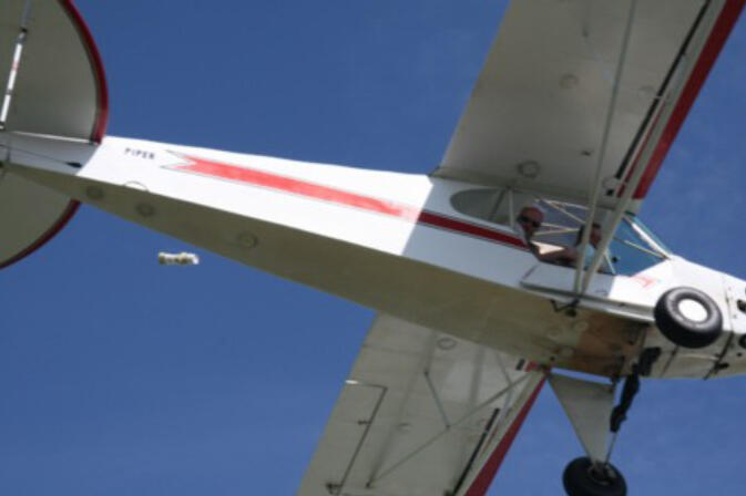 Airplane flying over Airplane flying over